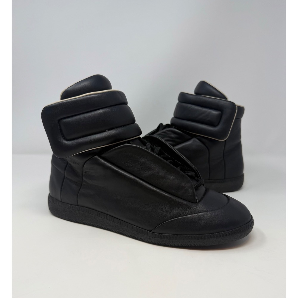 Maison Margiela Future High Sneaker Black Leather Size 9 US 42 EU